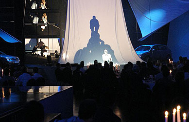 Show mit vertikaler Bühne Show mit vertikaler Bühne